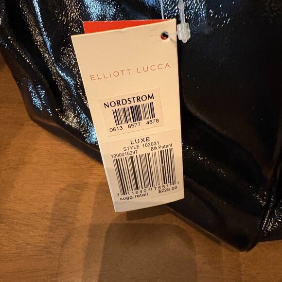 NWT Elliott Lucca Black Patent Leather Satchel - Picture 4 of 10